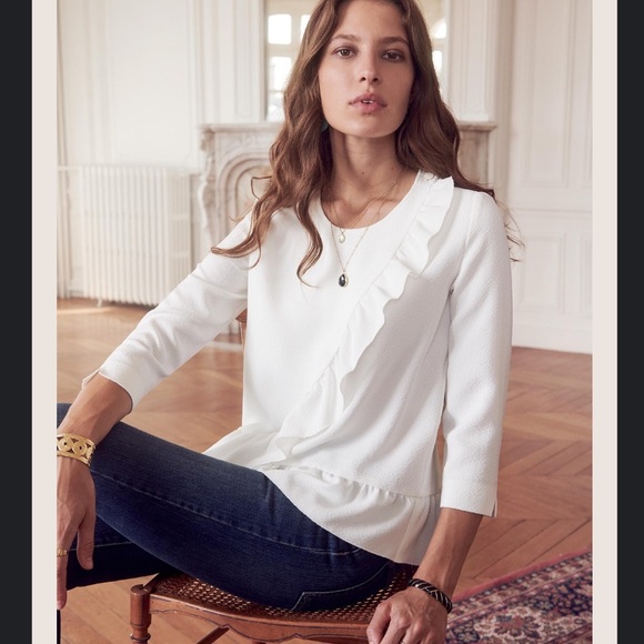 Sezane Jerry Blouse - white - Picture 2 of 10